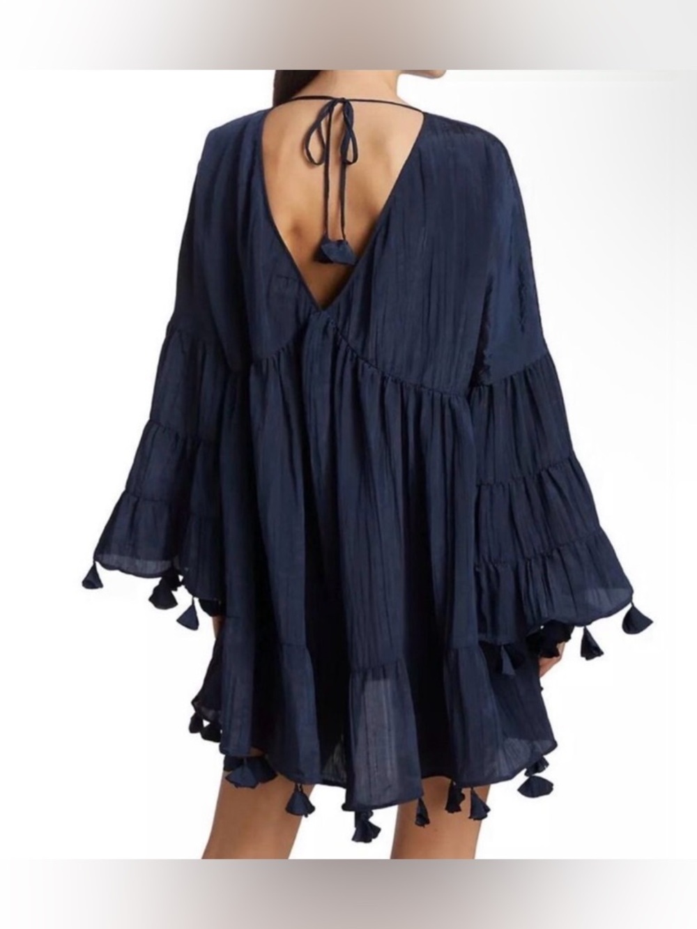 Misa Mahtab Bell Sleeve Babydoll Dress with Tassels 🦋 - Picture 2 of 8